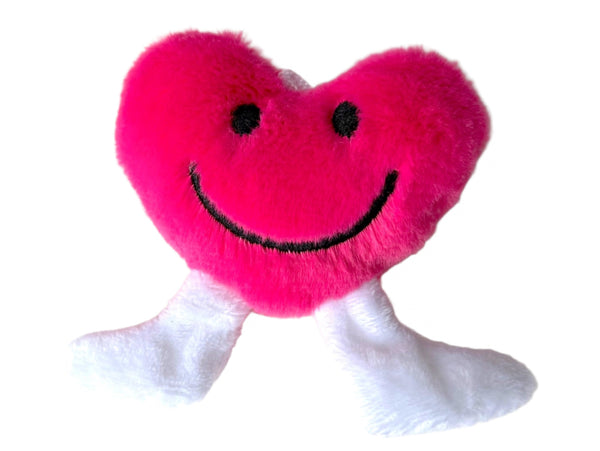 Mini Plush Heart Hug Smiley Face