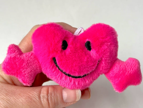 Mini Plush Heart Hug Smiley Face
