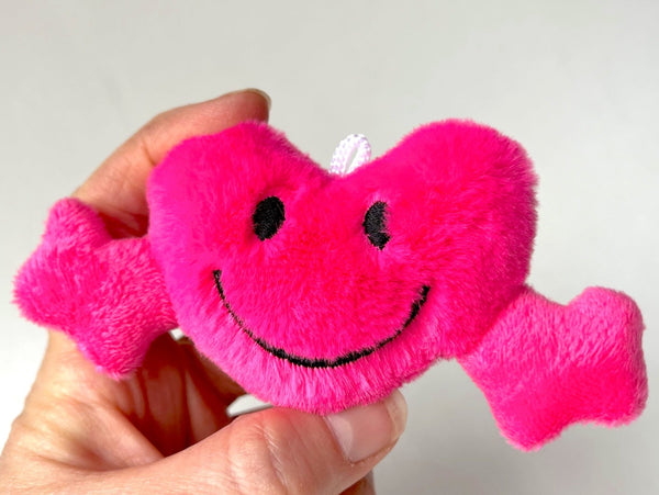 Mini Plush Heart Hug Smiley Face