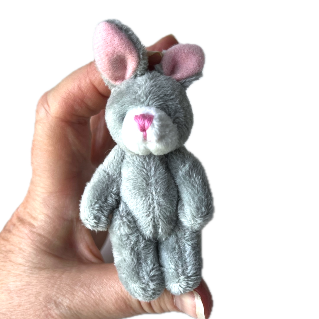 Small Gray Plush Bunny Rabbit