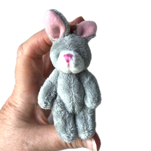 Small Gray Plush Bunny Rabbit
