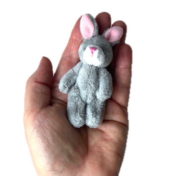 Small Gray Plush Bunny Rabbit