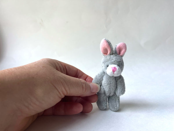 Small Gray Plush Bunny Rabbit