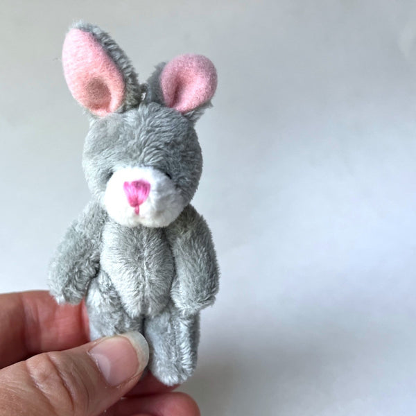 Small Gray Plush Bunny Rabbit