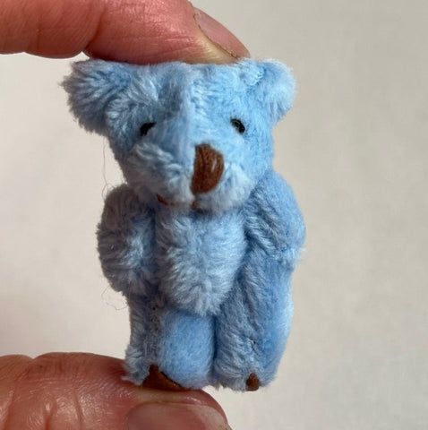 Very Tiny Stuffed Teddy Bear (Blue)