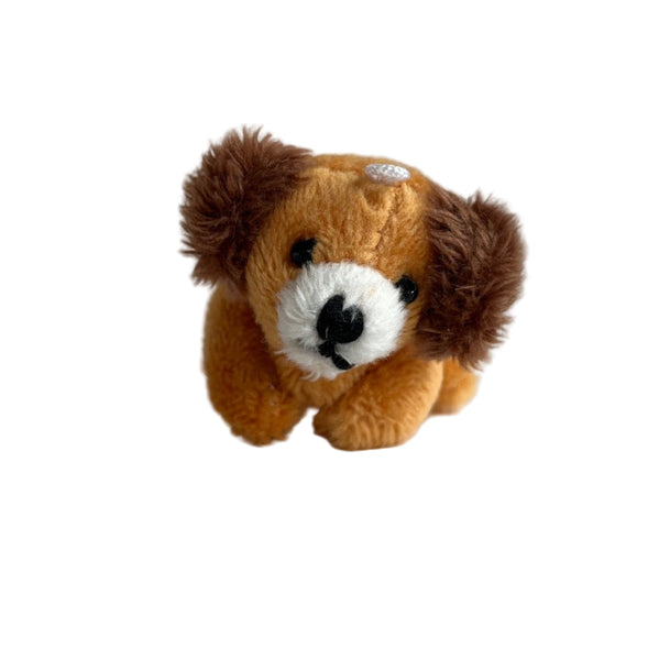 Mini Stuffed Puppy Dog Bag Charm (browns)