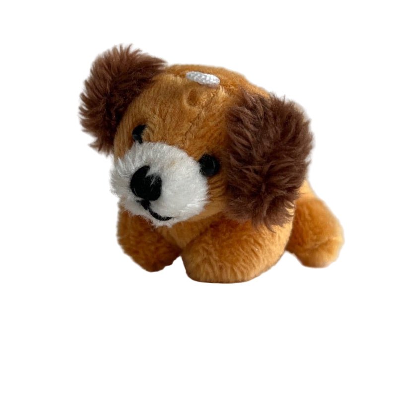 Mini Stuffed Puppy Dog Bag Charm (browns)