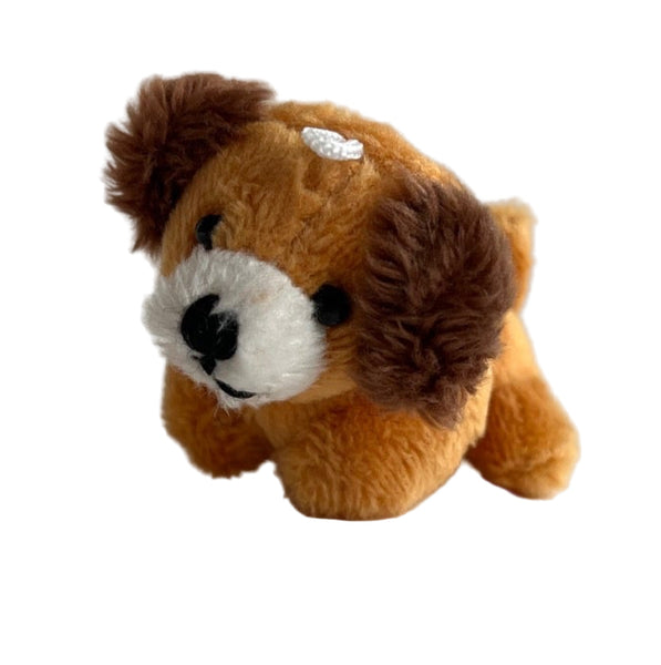 Mini Stuffed Puppy Dog Bag Charm (browns)