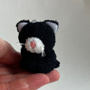 Small Stuffed Kitty Cat (Black White)