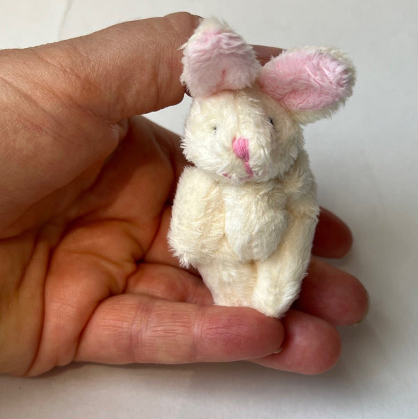 Mini Plush Bunny (Cream Pink Ear)