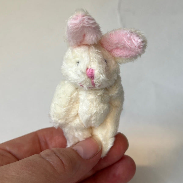 Mini Plush Bunny (Cream Pink Ear)