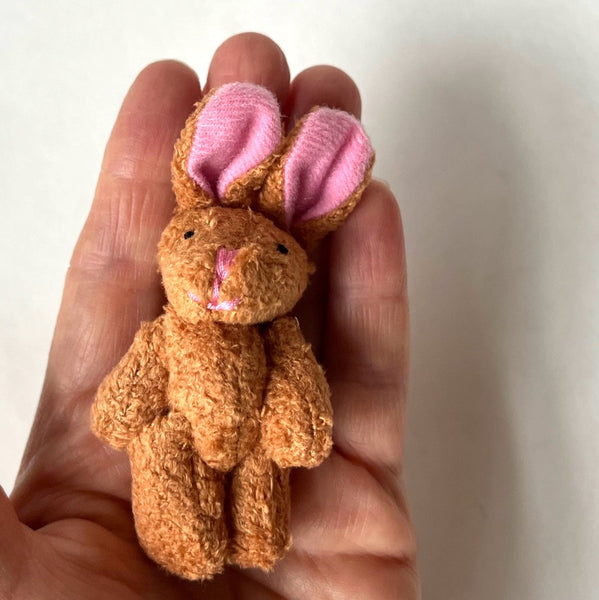 Mini Plush Brown Bunny