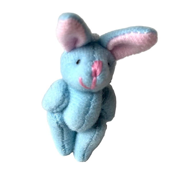 Tiny Stuffed Blue Bunny Rabbit
