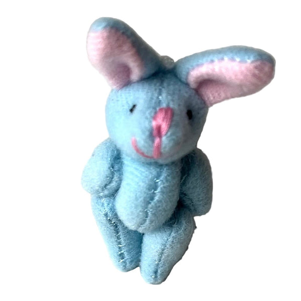 Tiny Stuffed Blue Bunny Rabbit