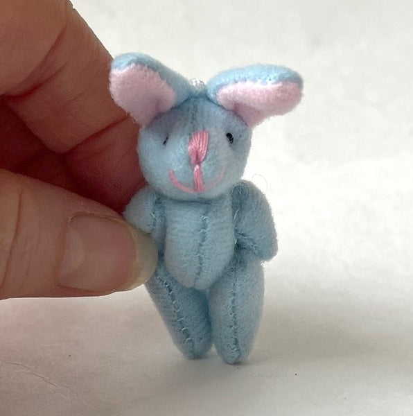 Tiny Stuffed Blue Bunny Rabbit