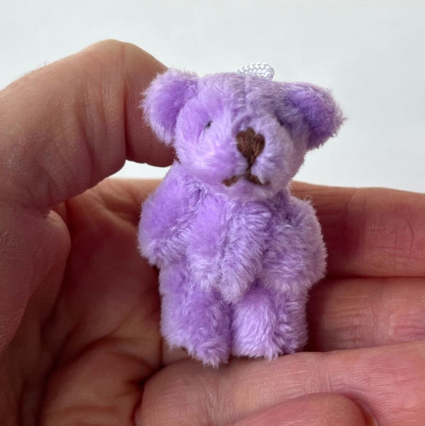 Very Tiny Soft Fuzzy Stuffed Teddy Bear (Lilac)