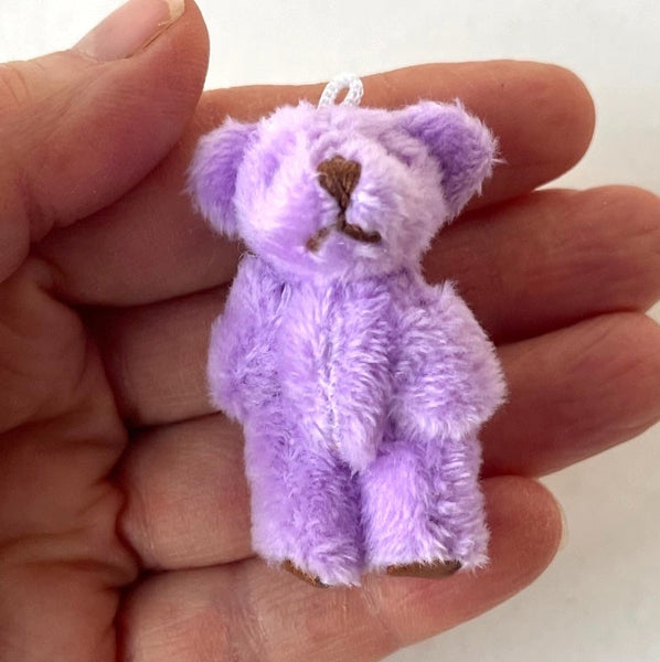 Very Tiny Soft Fuzzy Stuffed Teddy Bear (Lilac)