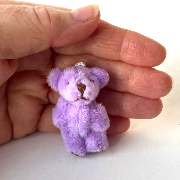 Very Tiny Soft Fuzzy Stuffed Teddy Bear (Lilac)