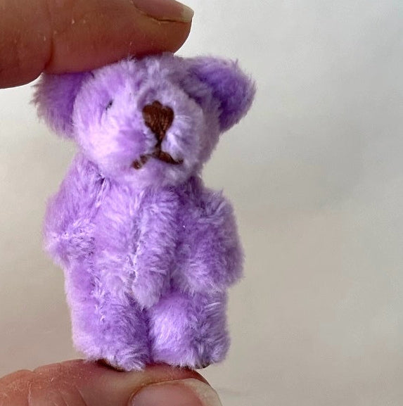 Very Tiny Soft Fuzzy Stuffed Teddy Bear (Lilac)