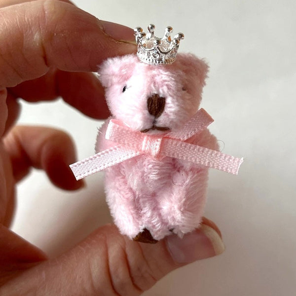 Very Tiny Princess Stuffed Teddy Bear (Pink)
