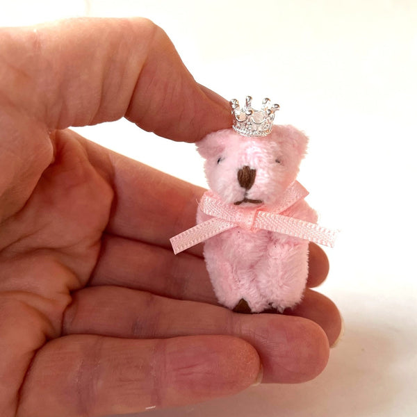 Very Tiny Princess Stuffed Teddy Bear (Pink)