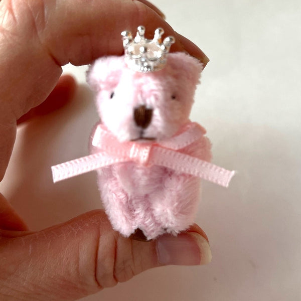 Very Tiny Princess Stuffed Teddy Bear (Pink)