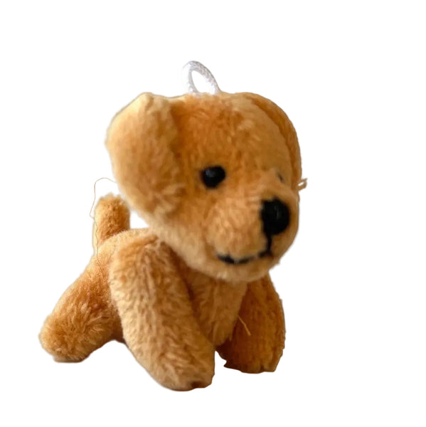 Mini Stuffed Puppy Dog Bag Charm  Ginger
