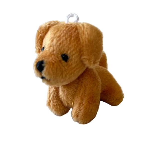 Mini Stuffed Puppy Dog Bag Charm  Ginger