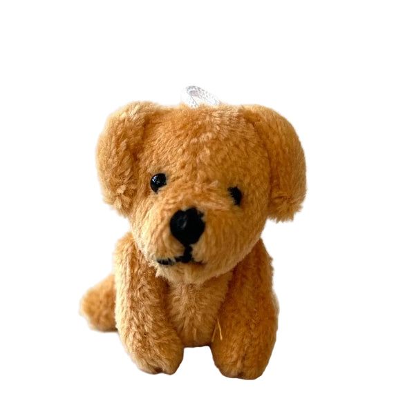 Mini Stuffed Puppy Dog Bag Charm  Ginger