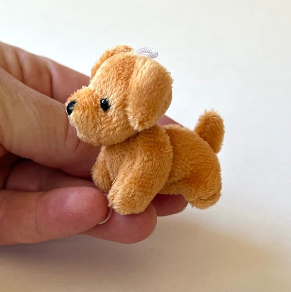 Mini Stuffed Puppy Dog Bag Charm  Ginger