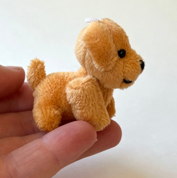 Mini Stuffed Puppy Dog Bag Charm  Ginger