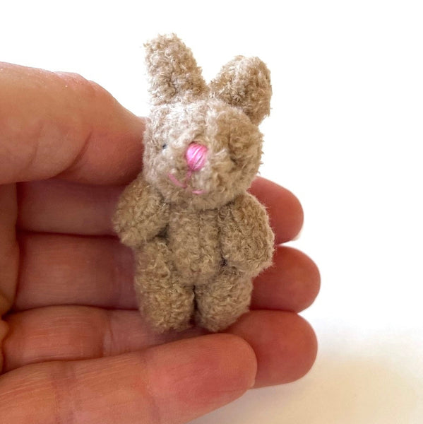 Miniature Plush Brown Bunny Rabbit