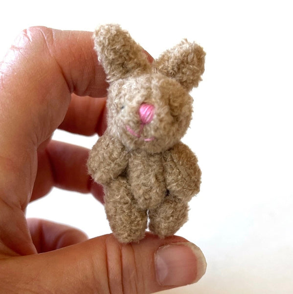 Miniature Plush Brown Bunny Rabbit