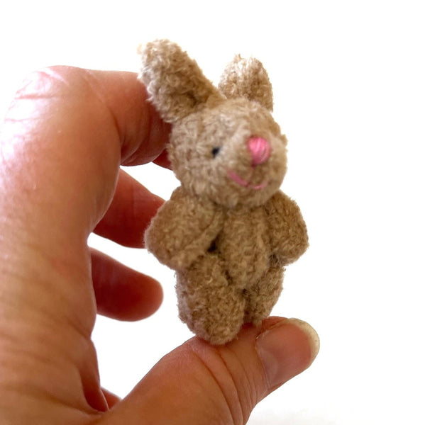Miniature Plush Brown Bunny Rabbit