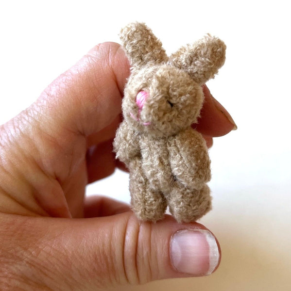 Miniature Plush Brown Bunny Rabbit