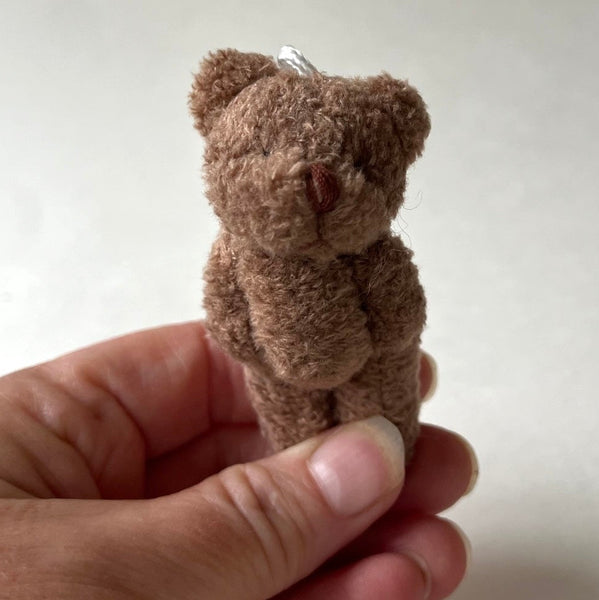 Small Brown Plush Bear Pocket Pal Travel Bear Backpack Charm
