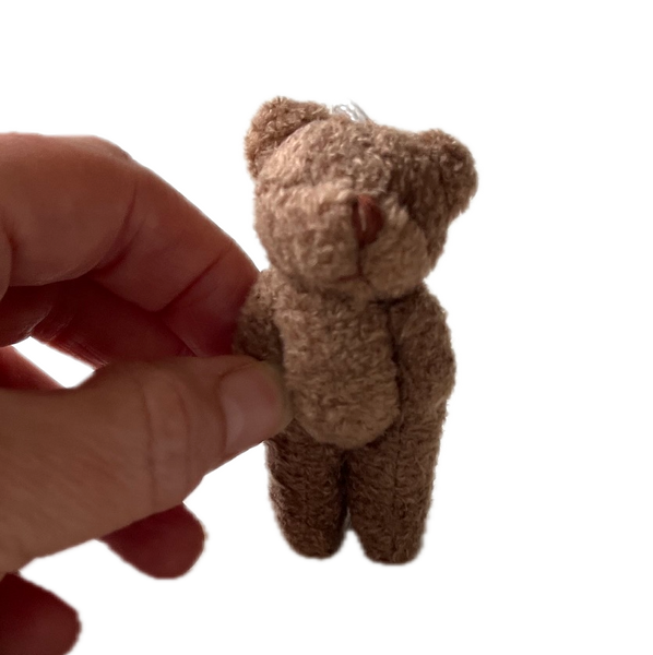 Small Brown Plush Bear Pocket Pal Travel Bear Backpack Charm