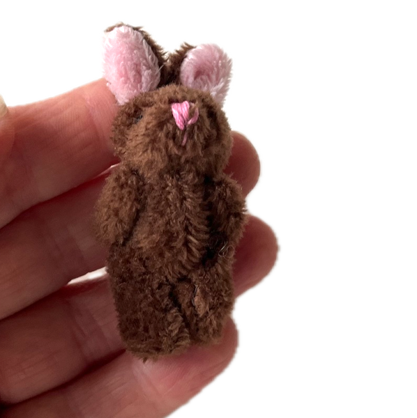 Miniature Plush Brown Bunny Rabbit