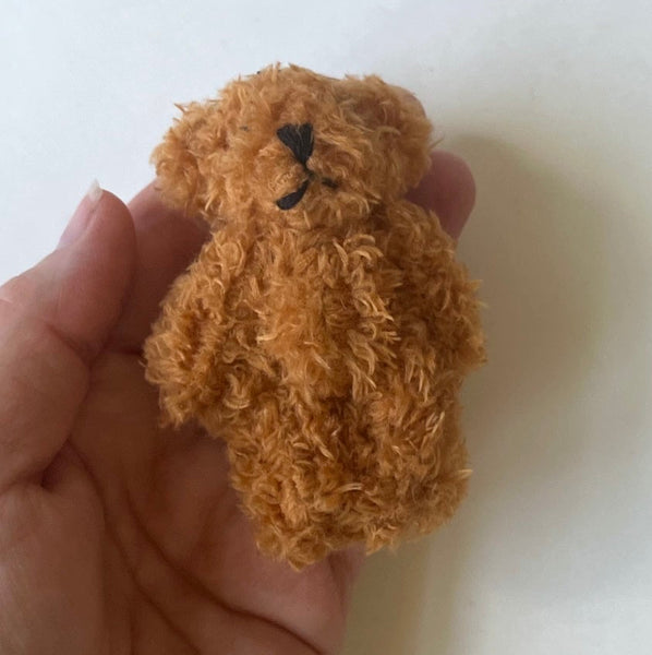 Small Soft Brown Plush Bear Pocket Pal Travel Bear Backpack Charm