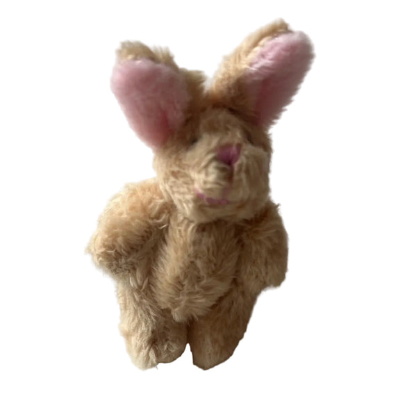 Small Light Brown Plush Bunny Pink Ears