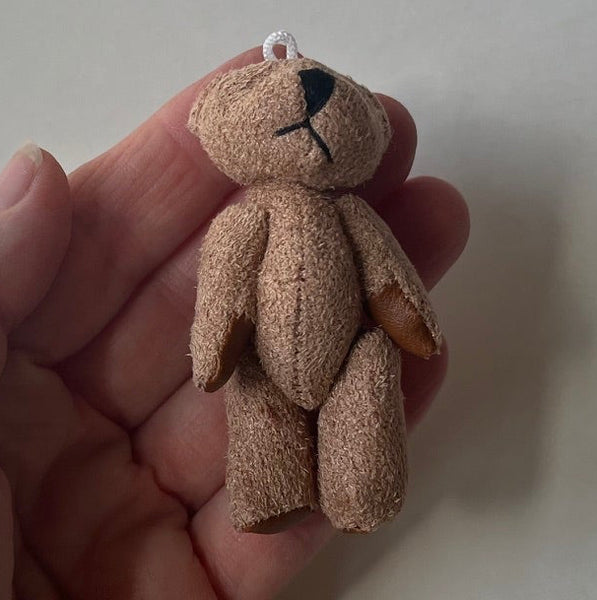 Mini Brown Suede Teddy Bear
