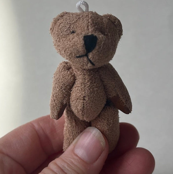 Mini Brown Suede Teddy Bear