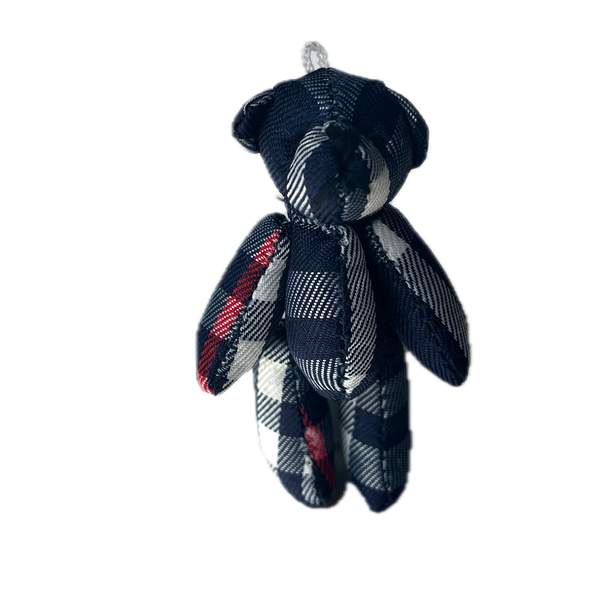 Small Blue Plaid Teddy Bear Christmas Bear Craft Supply
