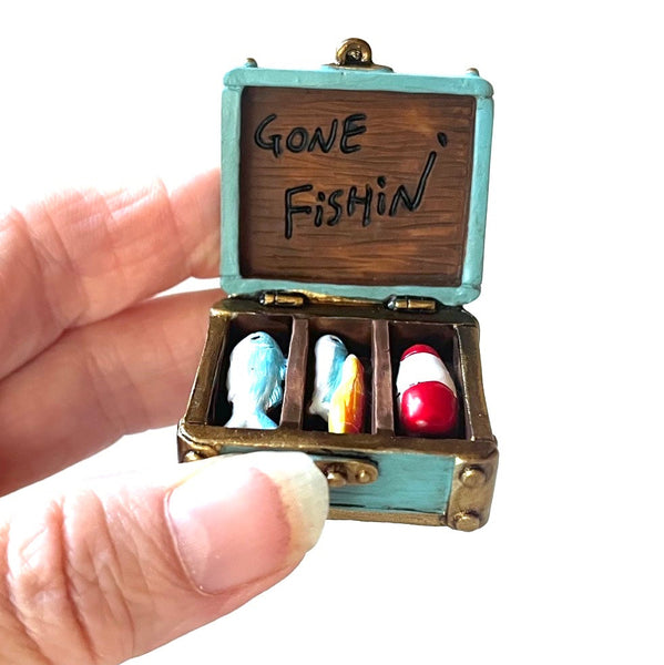 Miniature Blue Tackle Box Fairy Garden  Dollhouse Diorama (Copy)