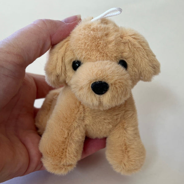Small Stuffed Lab Puppy Dog Plush Animal Bag Charm  Backpack Keychain Doll Pet