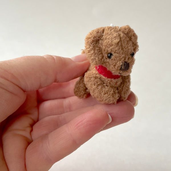 Mini Stuffed Puppy Dog Bag Charm (Ginger Brown)
