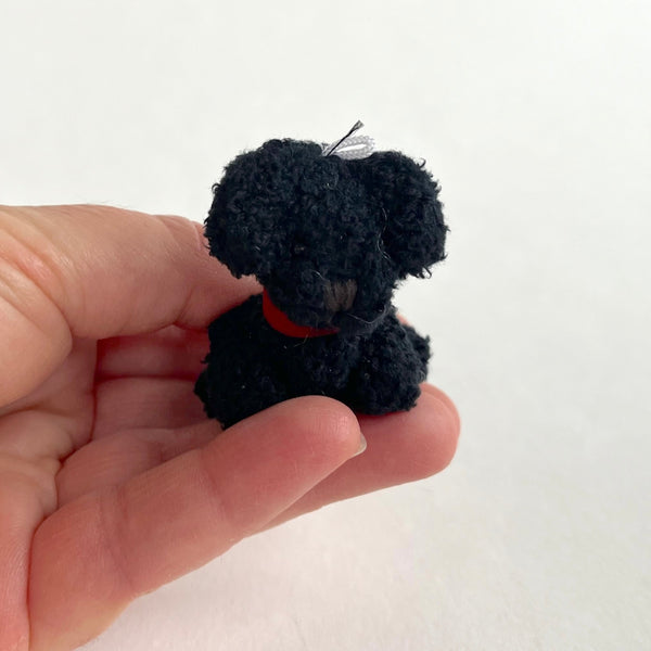 Miniature Plush Puppy Dog Stuffed Animal (Black)