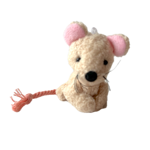 Mini Stuffed Mouse  Bag Charm (Beige)