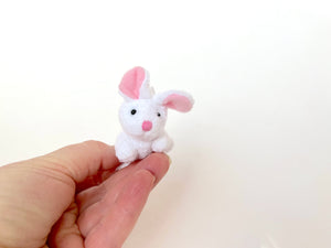 Miniature Plush Bunny Rabbit (White)