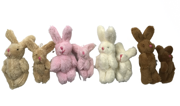Miniature Plush Bunny Rabbit Family